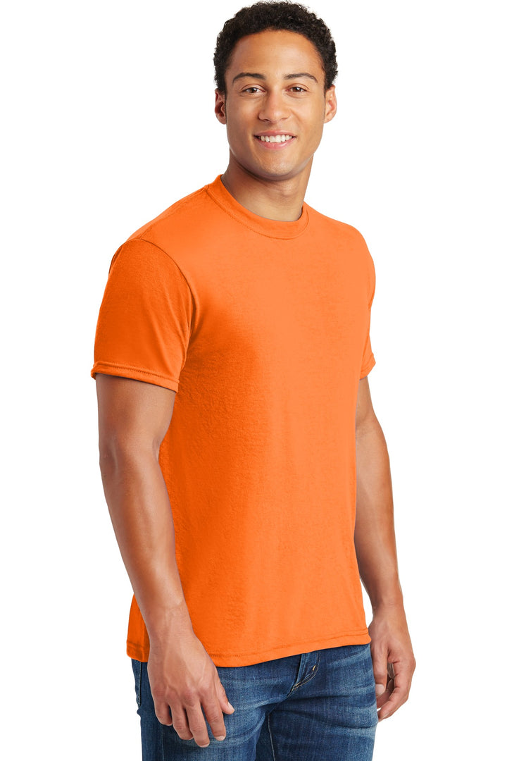 Safety Orange Jerzees Dri-Power 100% Polyester T-Shirt. 21M