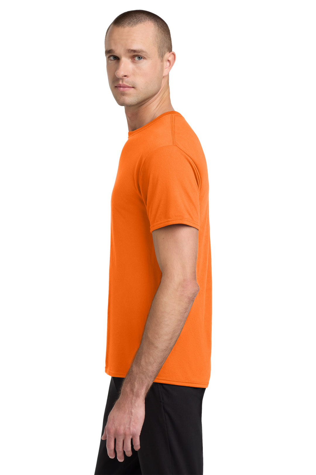 Safety Orange Jerzees Dri-Power 100% Polyester T-Shirt. 21M
