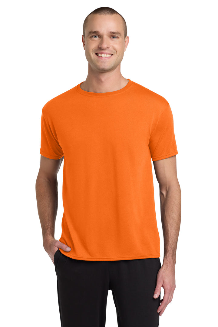 Safety Orange Jerzees Dri-Power 100% Polyester T-Shirt. 21M