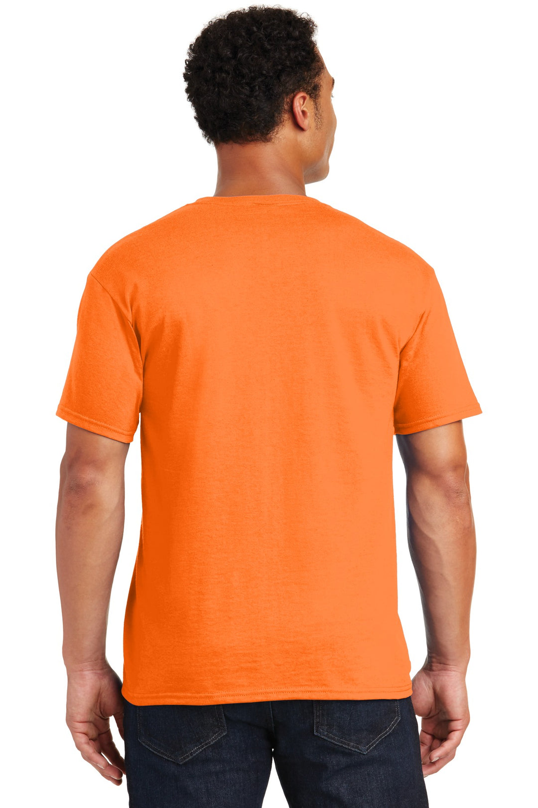 Safety Orange Jerzees - Dri-Power 50/50 Cotton/Poly T-Shirt. 29M