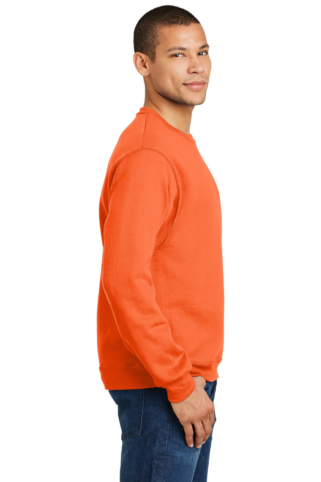 Safety Orange Jerzees - NuBlend Crewneck Sweatshirt. 562M
