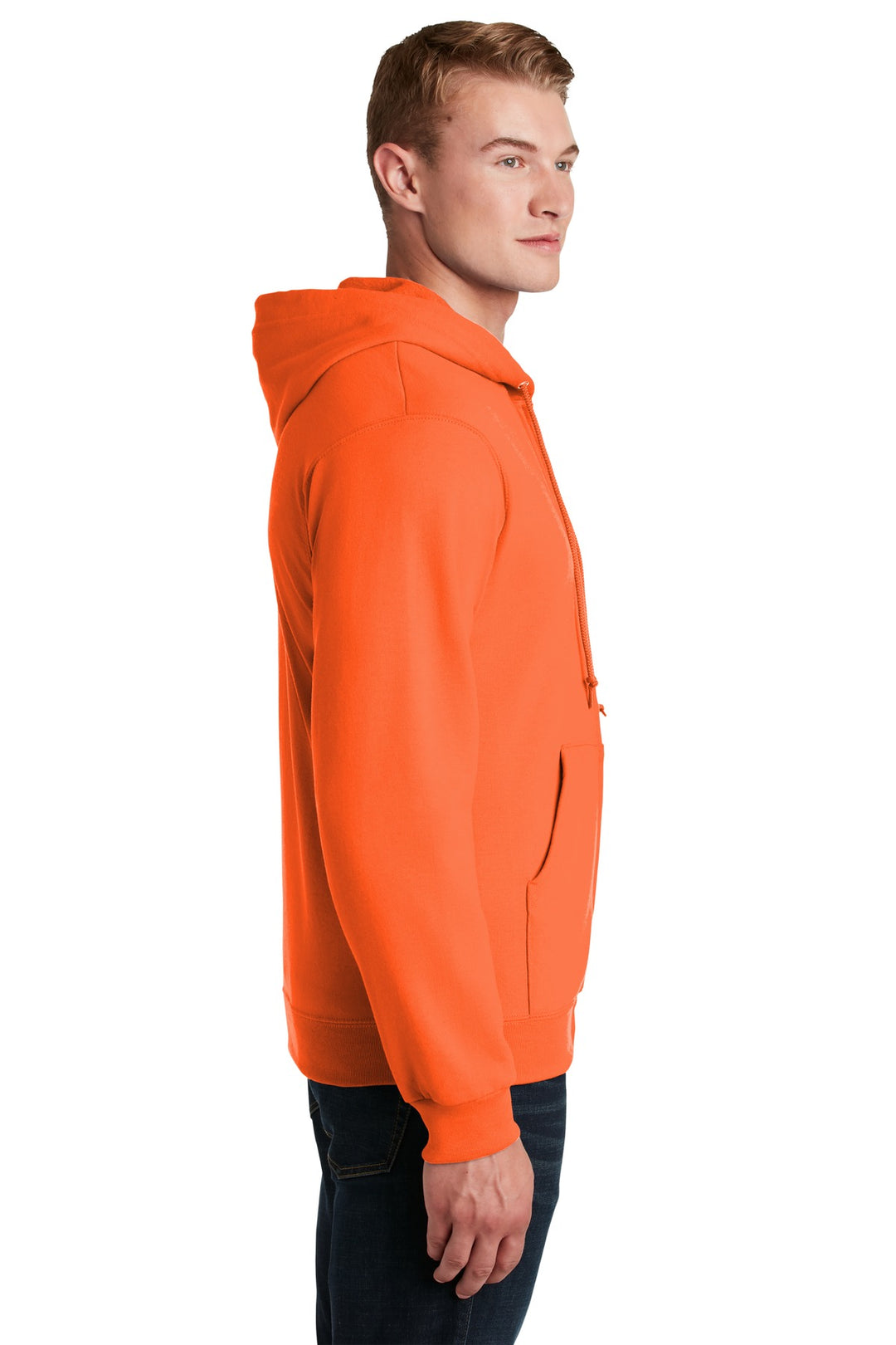 Safety Orange Jerzees - NuBlend Full-Zip Hooded Sweatshirt. 993M