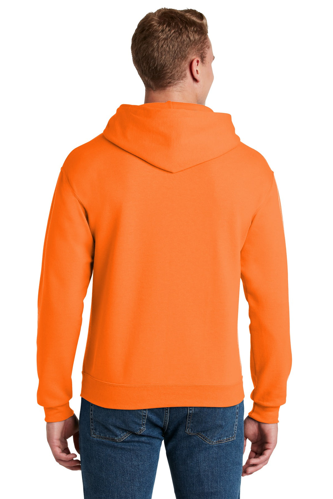 Safety Orange Jerzees NuBlend Pullover Hooded Sweatshirt. 996M