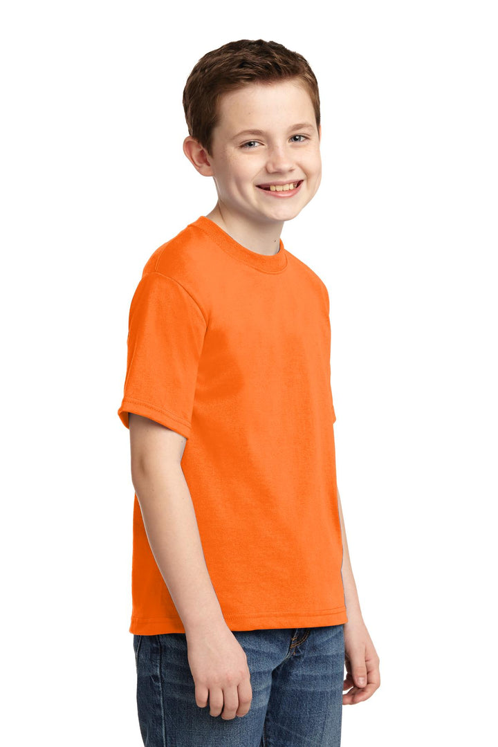 Safety Orange Jerzees - Youth Dri-Power 50/50 Cotton/Poly T-Shirt. 29B