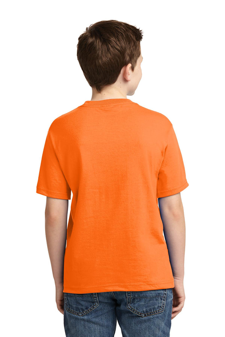 Safety Orange Jerzees - Youth Dri-Power 50/50 Cotton/Poly T-Shirt. 29B