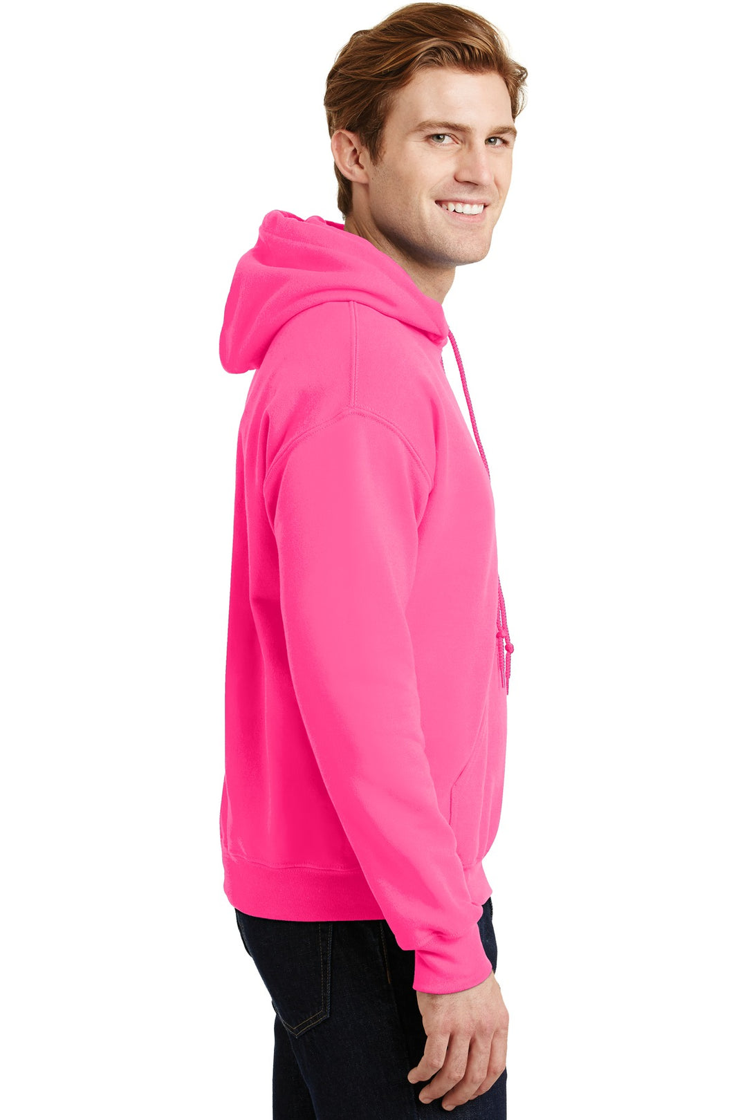 Safety Pink Gildan - Heavy Blend Hooded Sweatshirt. 18500