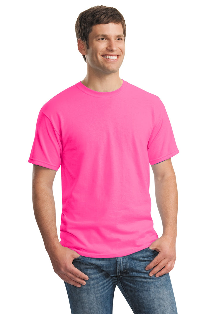 Safety Pink Gildan - Heavy Cotton 100% Cotton T-Shirt. 5000