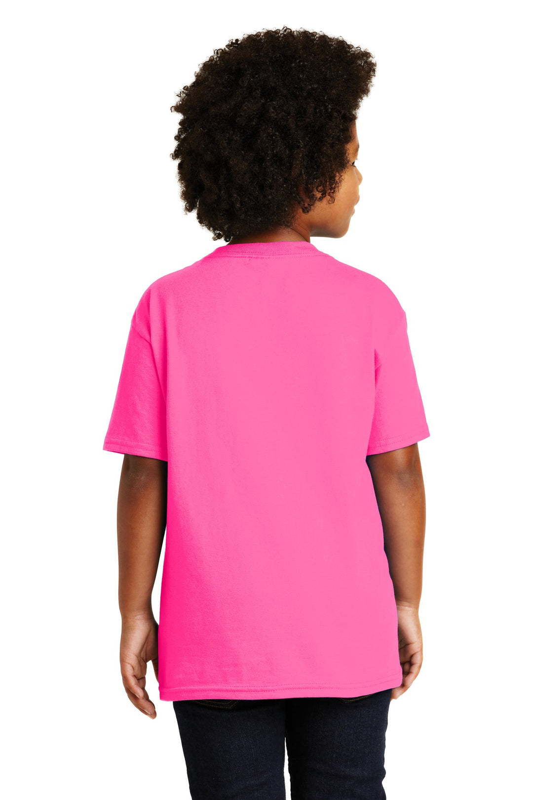 Safety Pink Gildan - Youth Ultra Cotton 100% US Cotton T-Shirt. 2000B