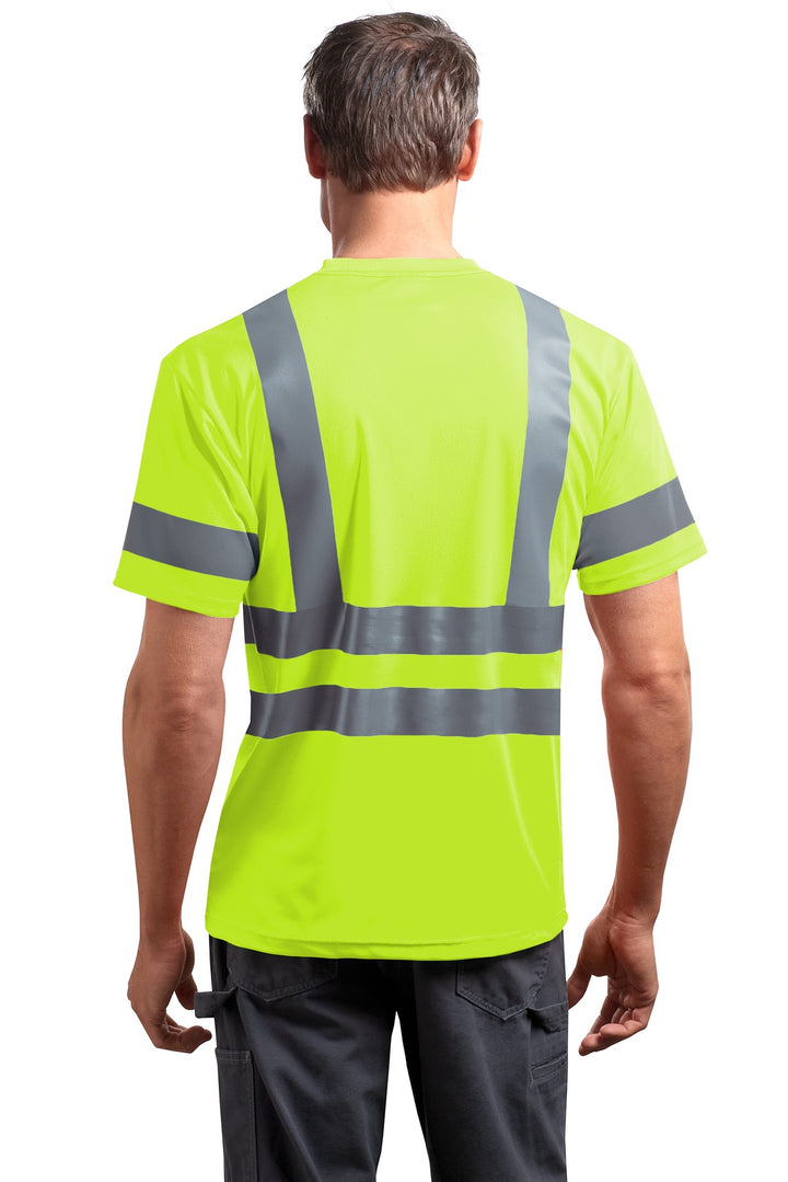 Safety Yellow CornerStone - ANSI 107 Class 3 Short Sleeve Snag-Resistant Reflective T-Shirt. CS408