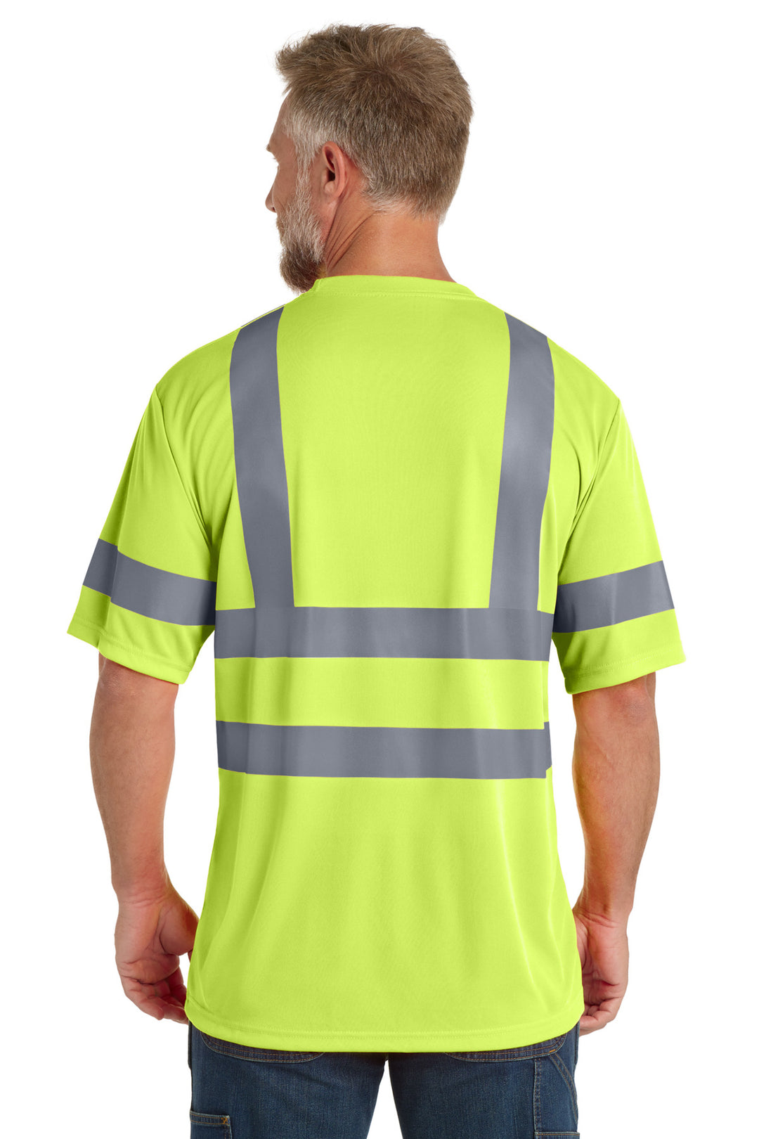 Safety Yellow CornerStone - ANSI 107 Class 3 Short Sleeve Snag-Resistant Reflective T-Shirt. CS408