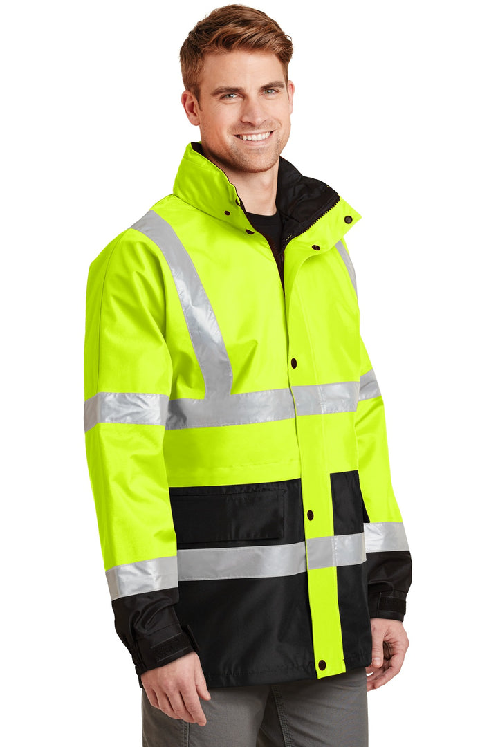 Safety Yellow CornerStone - ANSI 107 Class 3 Waterproof Parka. CSJ24
