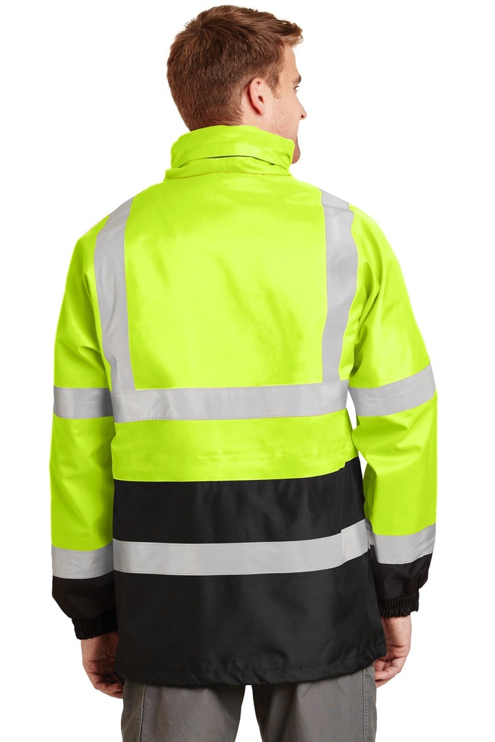 Safety Yellow CornerStone - ANSI 107 Class 3 Waterproof Parka. CSJ24