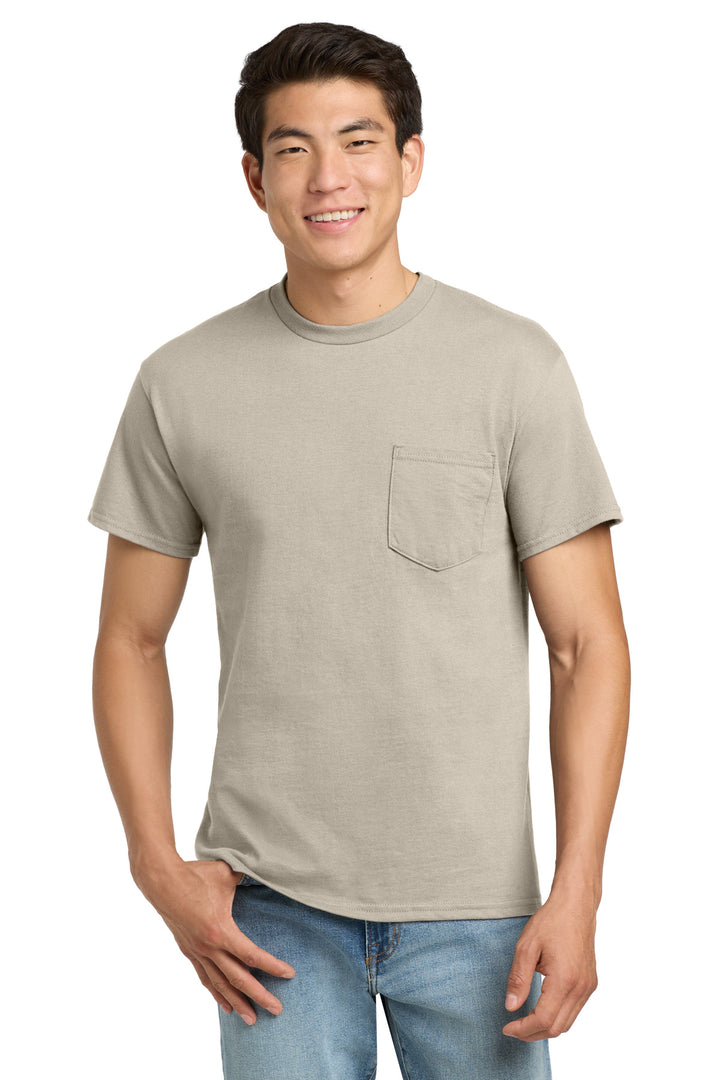 SAND Gildan - Ultra Cotton 100% US Cotton T-Shirt with Pocket. 2300