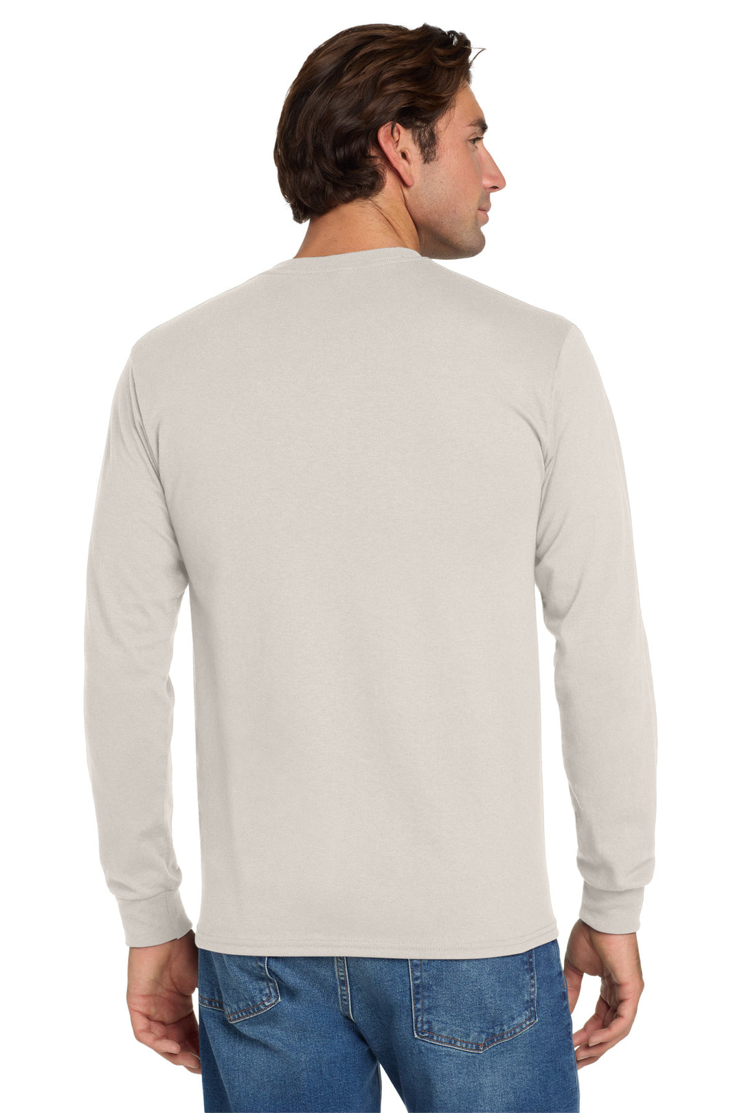 Sandstone Jerzees - Dri-Power 50/50 Cotton/Poly Long Sleeve T-Shirt. 29LS