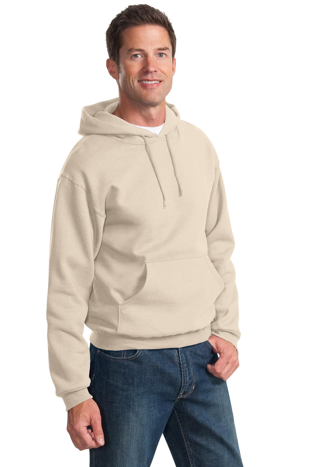 Sandstone Jerzees NuBlend Pullover Hooded Sweatshirt. 996M