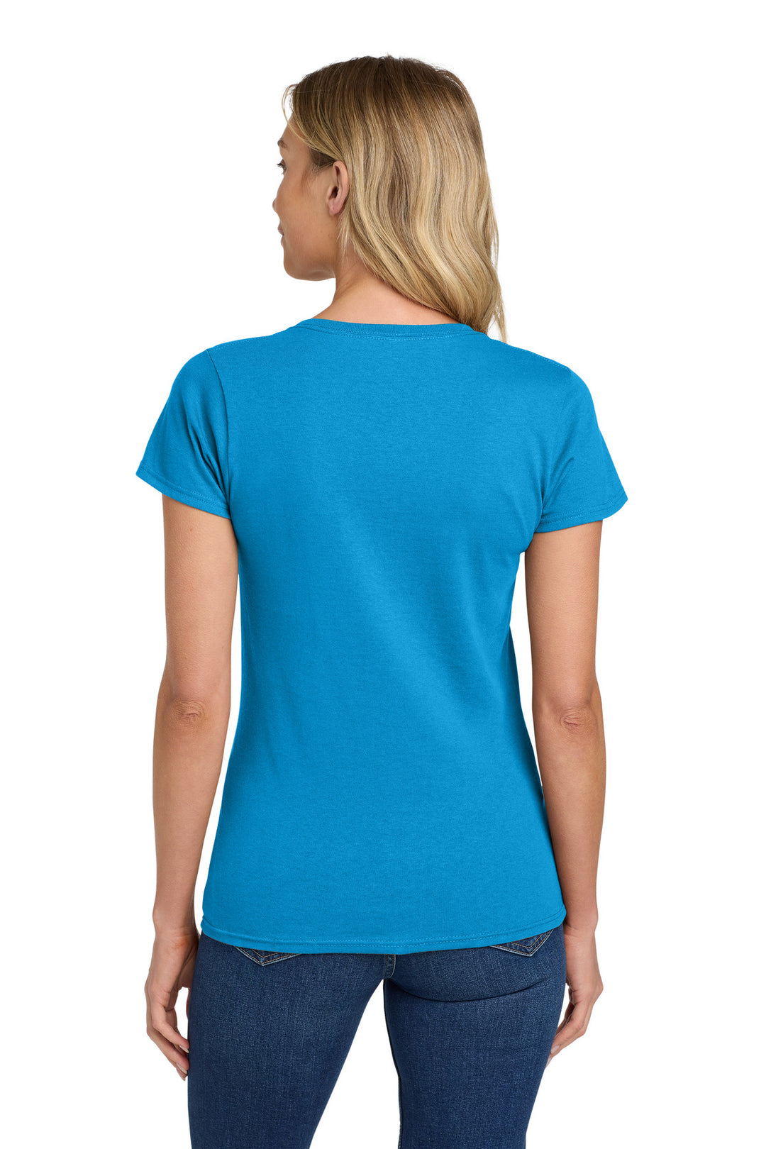Sapphire Gildan Women's Heavy Cotton 100% Cotton T-Shirt. 5000L