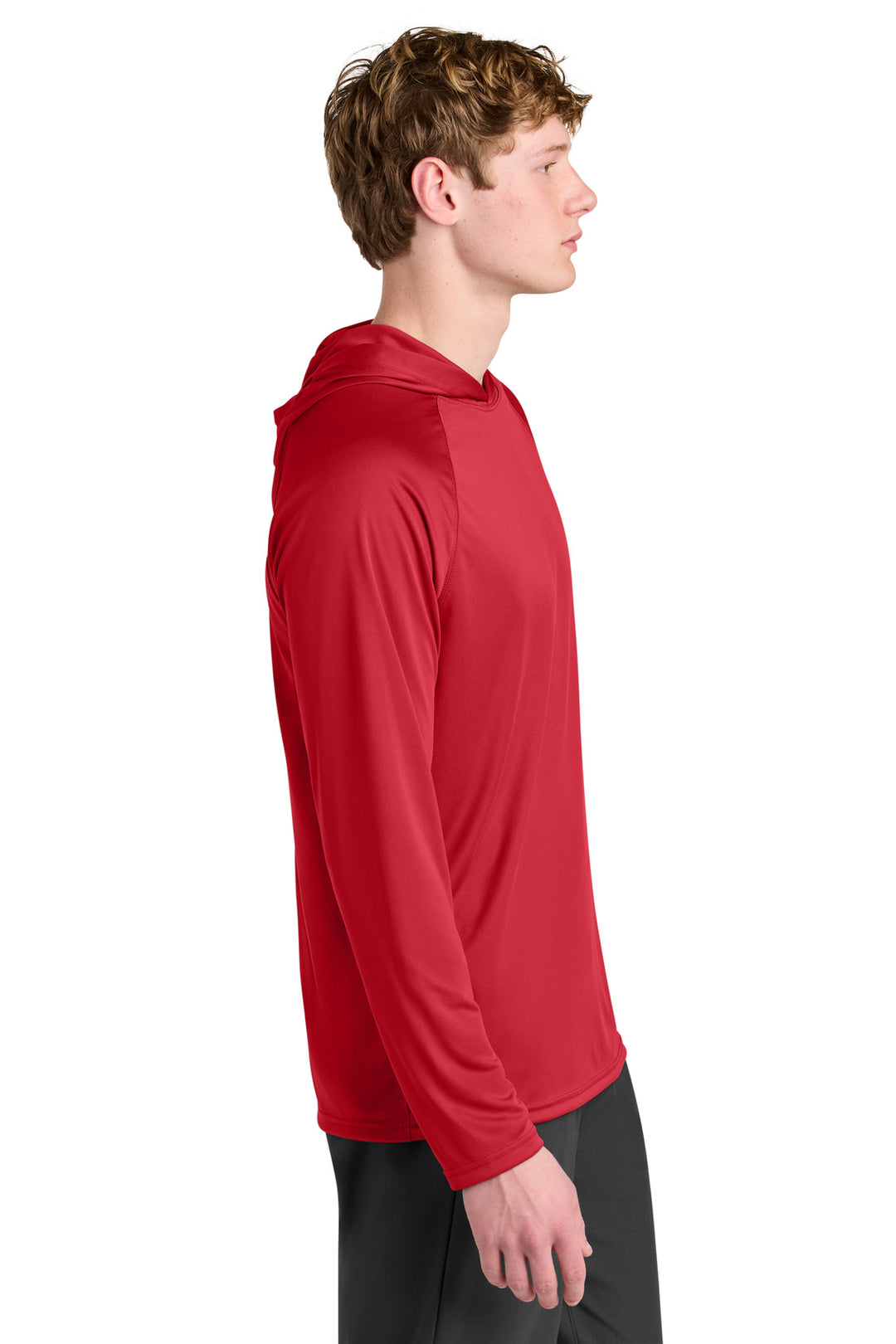 Scarlet A4 Cooling Performance Long Sleeve Hooded Tee A4N3409