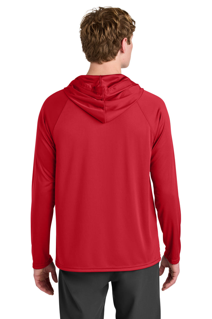 Scarlet A4 Cooling Performance Long Sleeve Hooded Tee A4N3409