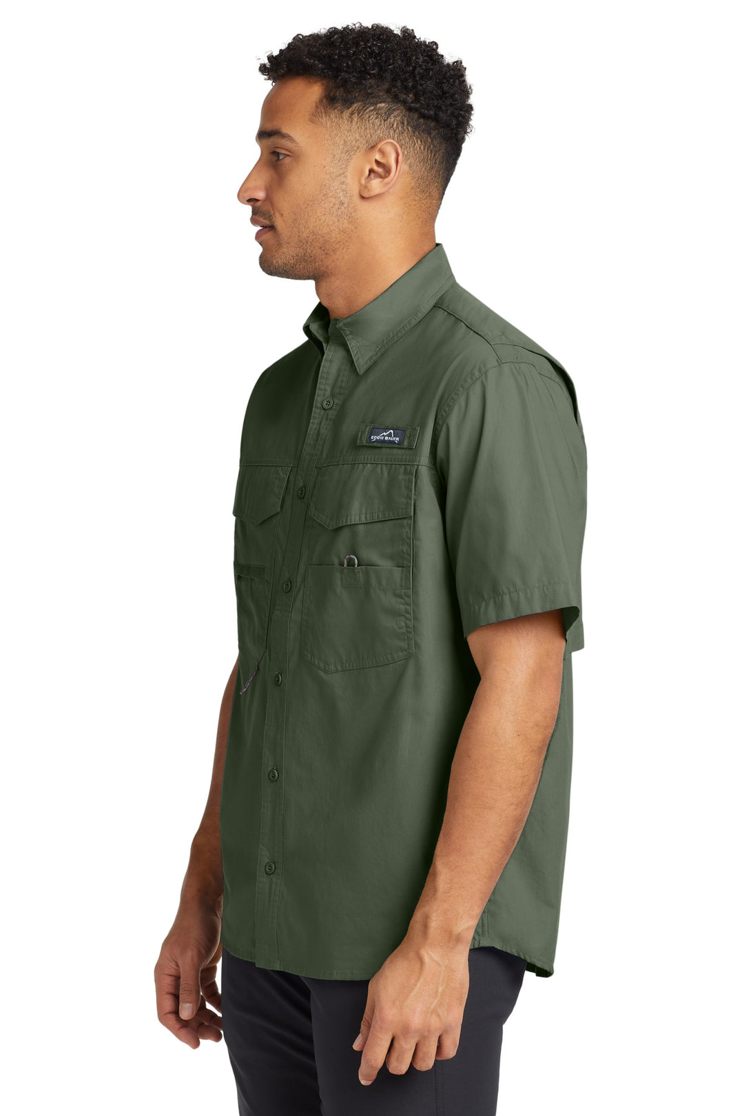 Seagrass Green Eddie Bauer - Short Sleeve Fishing Shirt. EB608