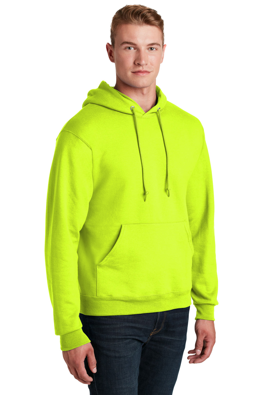 SftyGrn Jerzees Super Sweats NuBlend - Pullover Hooded Sweatshirt. 4997M