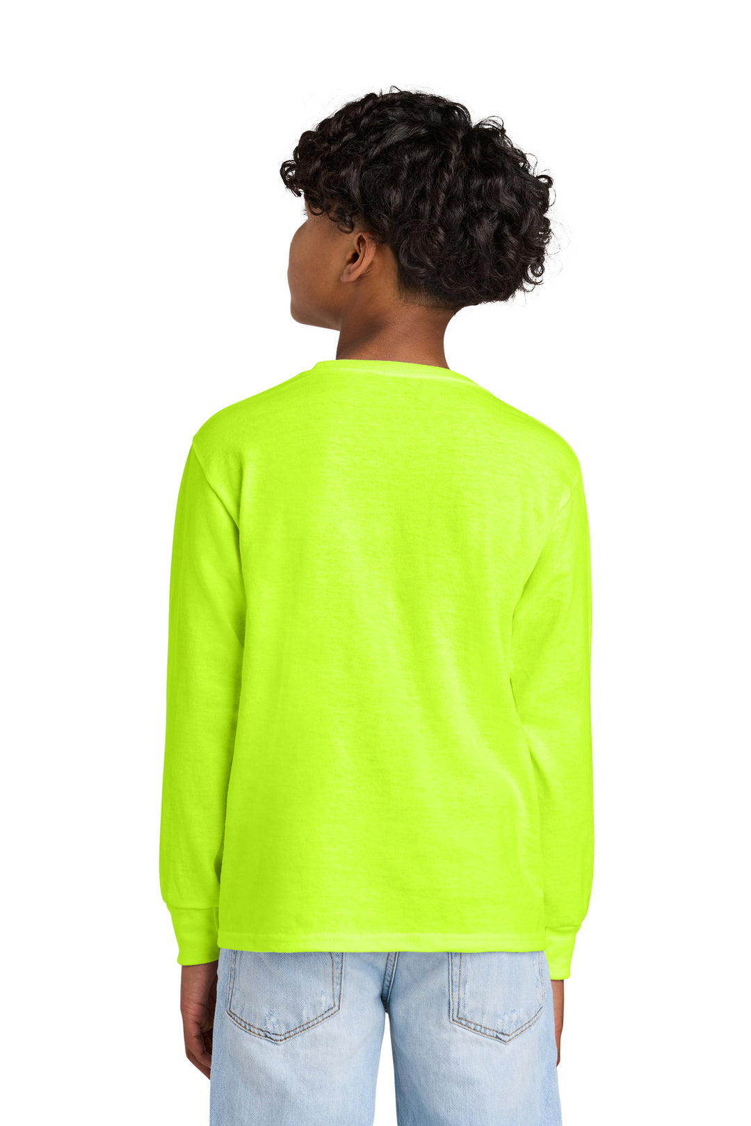 SftyGrn Jerzees Youth Dri-Power 50/50 Cotton/Poly Long Sleeve 29BL