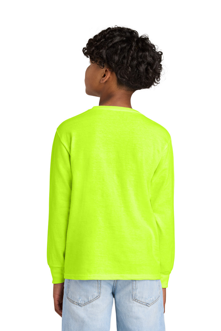 SftyGrn Jerzees Youth Dri-Power 50/50 Cotton/Poly Long Sleeve 29BL