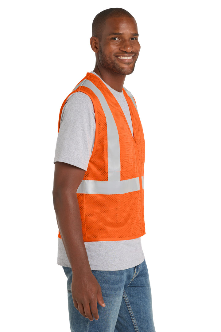 SftyOrg CornerStone ANSI 107 Class 2 Mesh Zippered Vest. CSV102