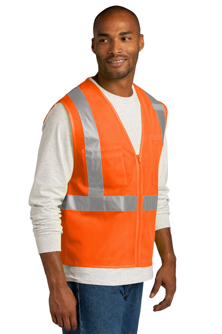 SftyOrg CornerStone ANSI 107 Class 2 Mesh Zippered Vest. CSV102
