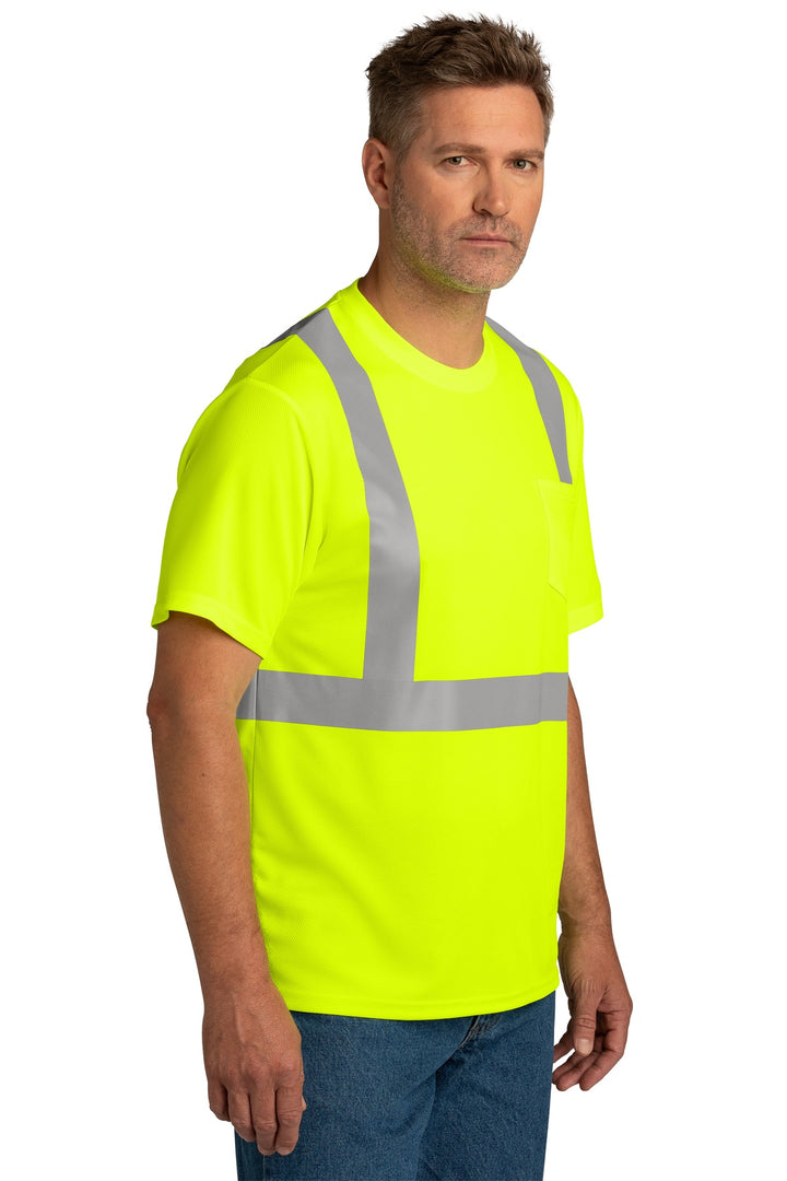 SftyYellow CornerStone ANSI 107 Class 2 Mesh Tee. CS200
