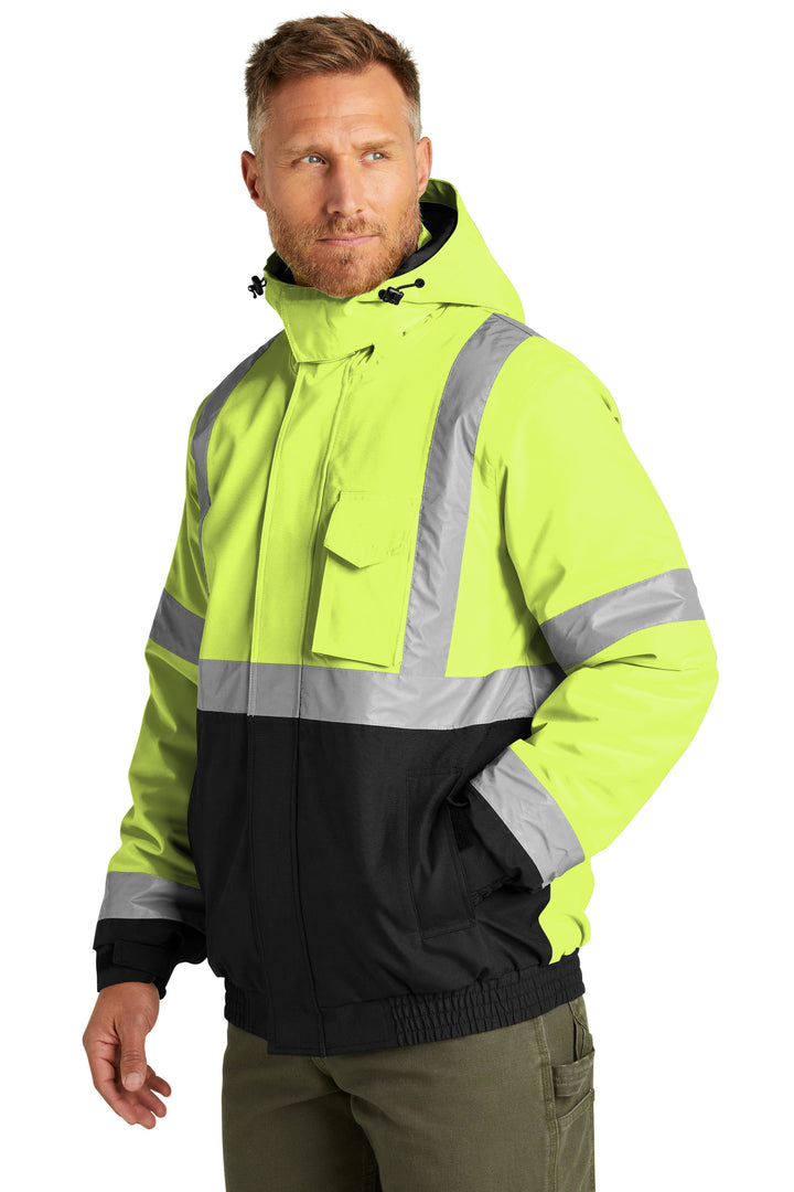 SftyYellow CornerStone ANSI 107 Class 3 Economy Waterproof Insulated Bomber Jacket CSJ500