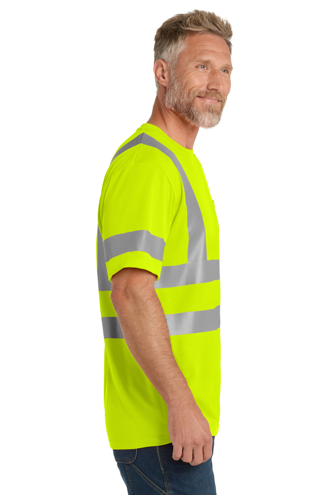 SftyYellow CornerStone ANSI 107 Class 3 Mesh Tee. CS202