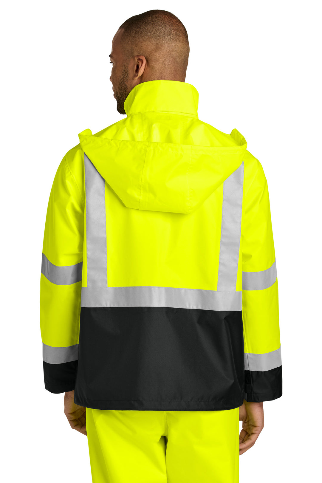 SftyYl/Blk CornerStone ANSI 107 Class 3 Rain Jacket CSJ504