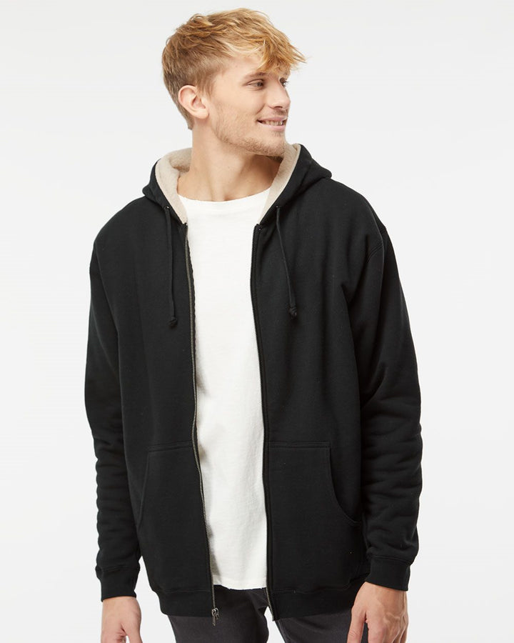 Sherpa-Lined Full-Zip Hooded Sweatshirt - EXP40SHZ  grouped