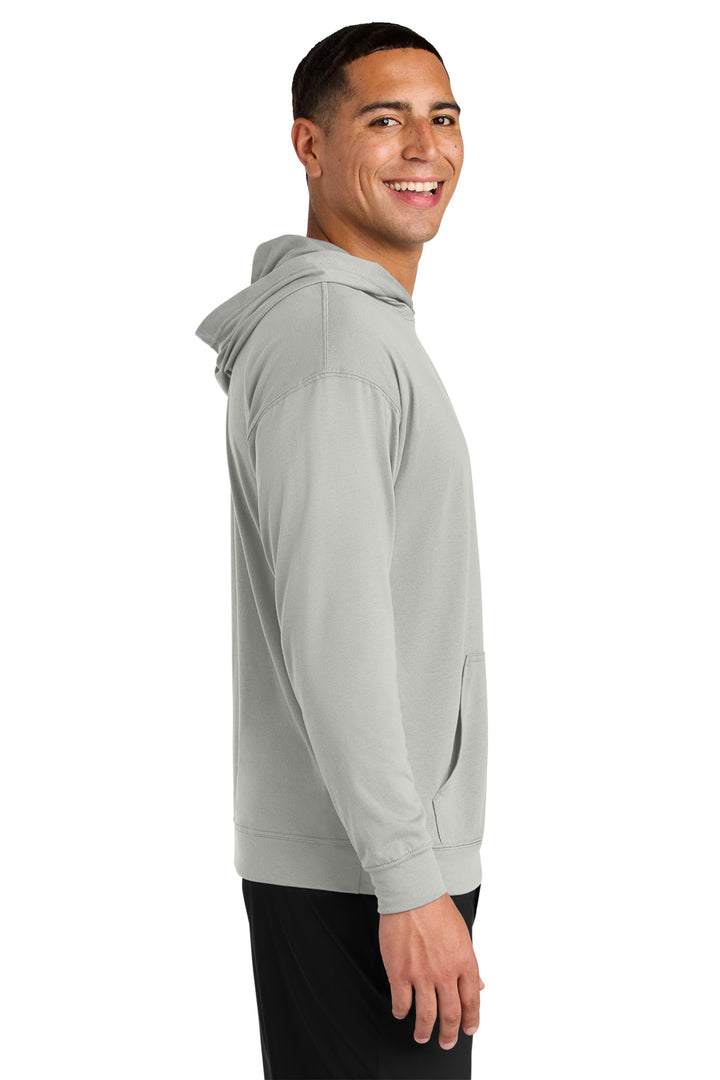 Silver A4 Softek Long Sleeve Hooded Tee A4N3528