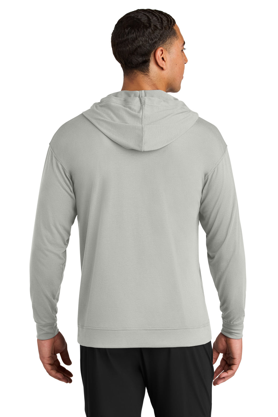 Silver A4 Softek Long Sleeve Hooded Tee A4N3528