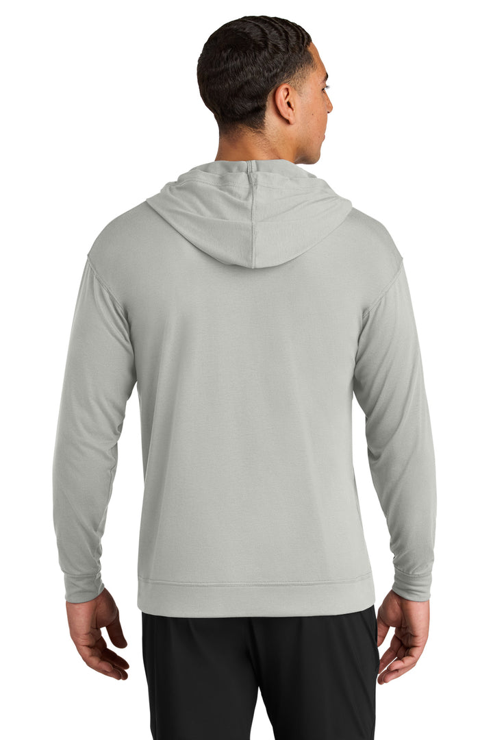 Silver A4 Softek Long Sleeve Hooded Tee A4N3528