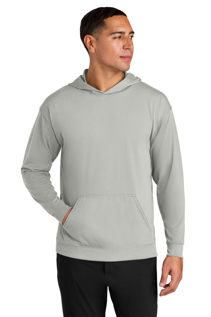 Silver A4 Softek Long Sleeve Hooded Tee A4N3528