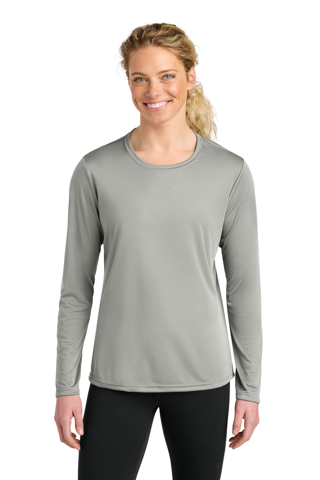 Silver A4 Women's Cooling Performance Long Sleeve Tee A4NW3002