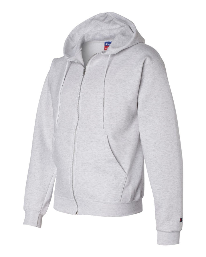 Silver Grey Powerblend® Full-Zip Hooded Sweatshirt - S800