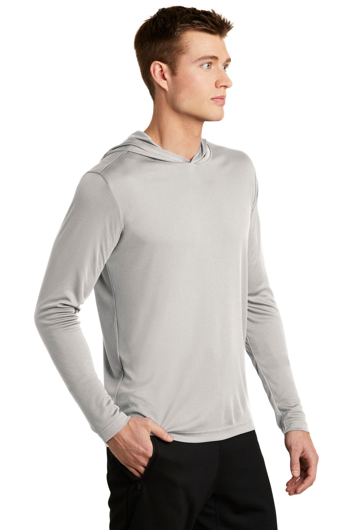 Silver Sport-Tek PosiCharge Competitor Hooded Pullover. ST358