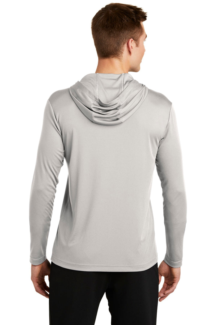 Silver Sport-Tek PosiCharge Competitor Hooded Pullover. ST358