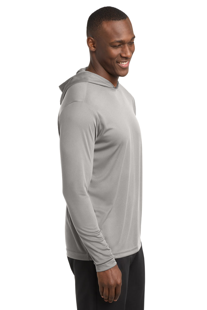 Silver Sport-Tek PosiCharge Competitor Hooded Pullover. ST358