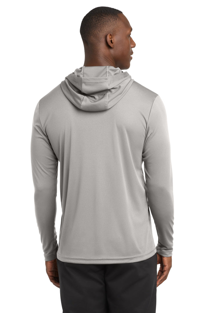 Silver Sport-Tek PosiCharge Competitor Hooded Pullover. ST358