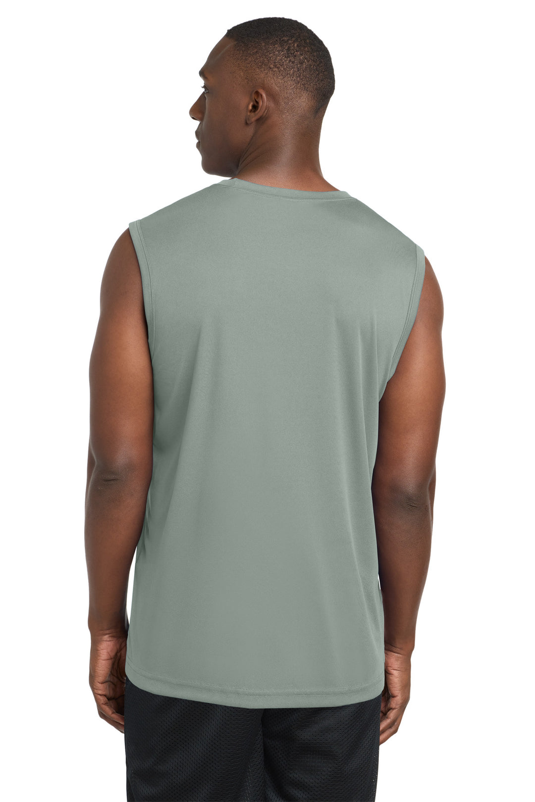 Silver Sport-Tek Sleeveless PosiCharge Competitor Tee. ST352