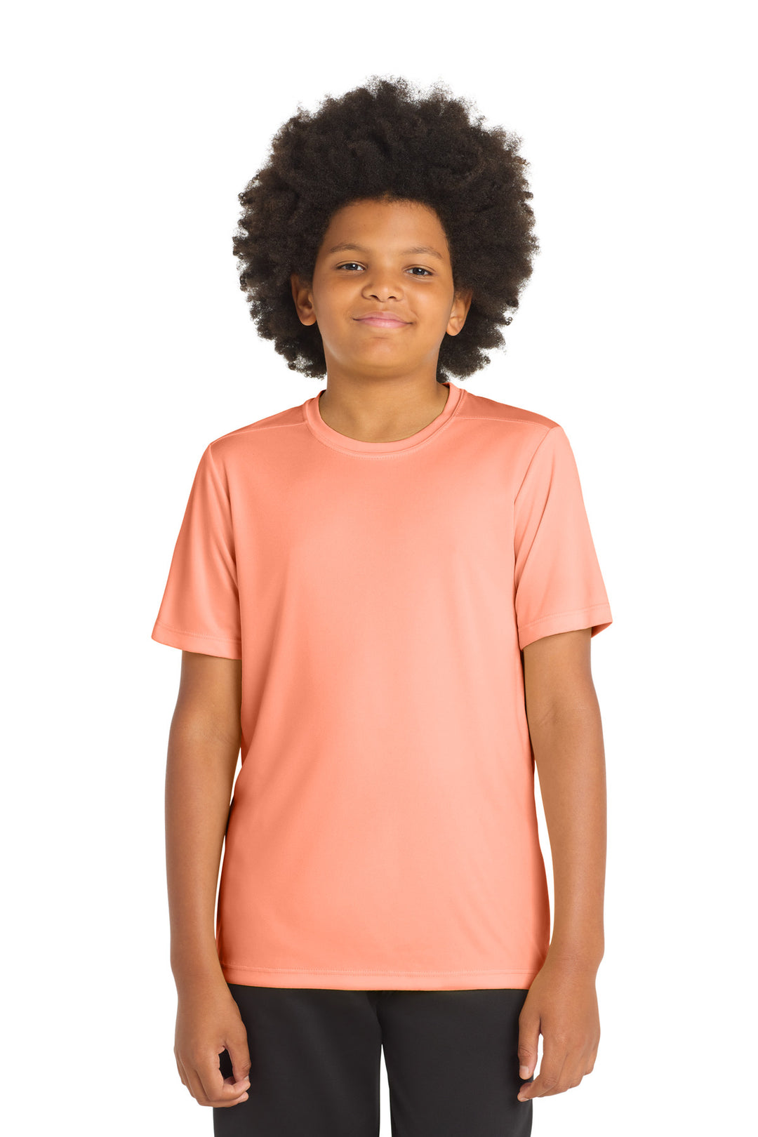 Soft Coral Sport-Tek Youth Posi-UV Pro Tee. YST420