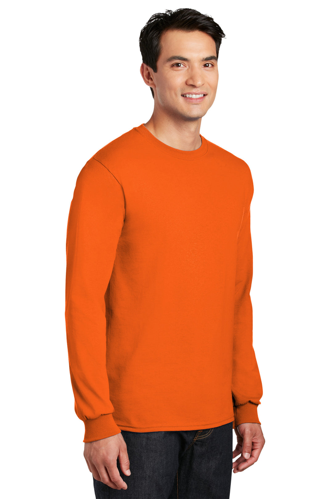SOrange Gildan - DryBlend 50 Cotton/50 Poly Long Sleeve T-Shirt. 8400