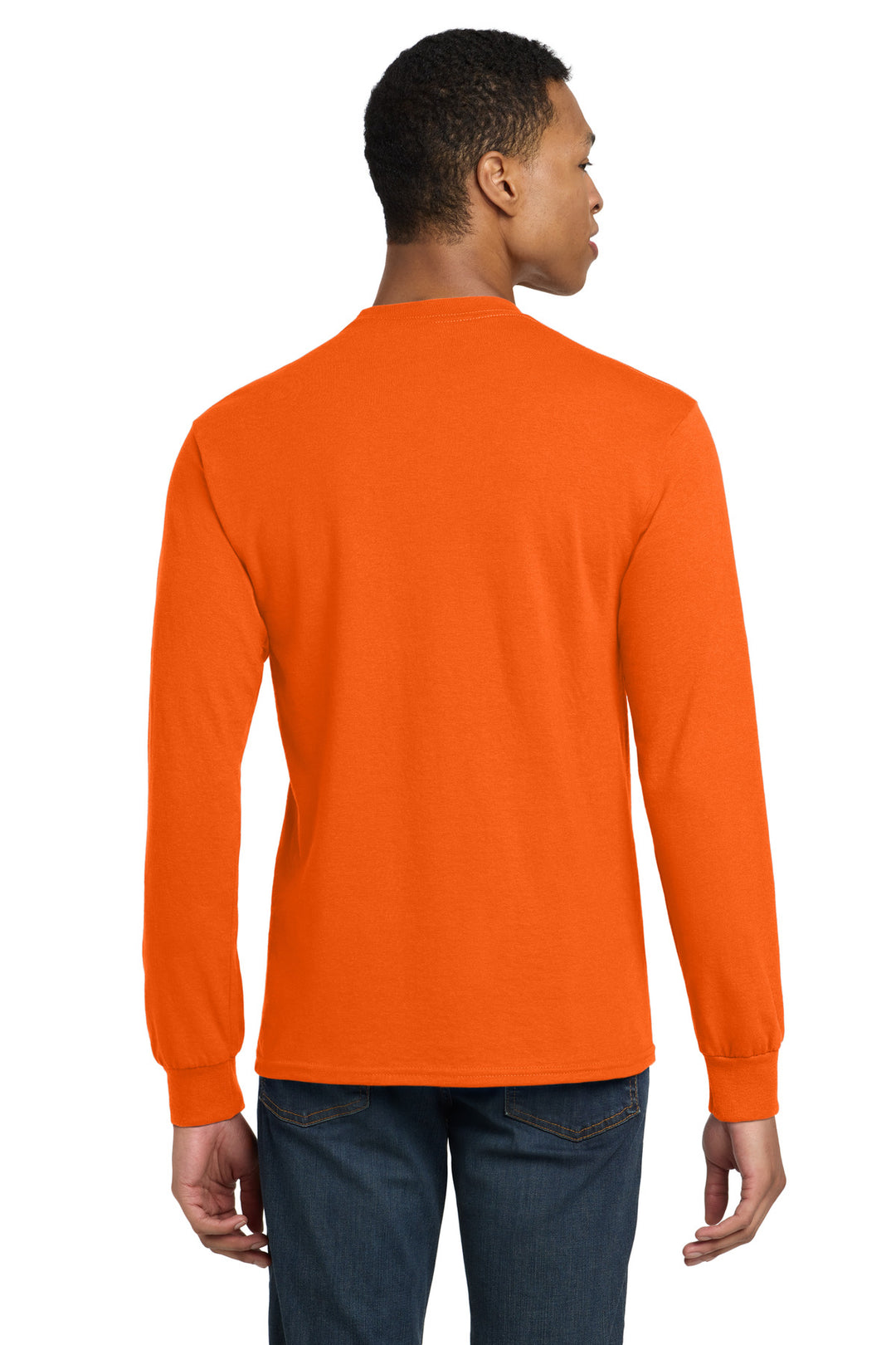 SOrange Gildan - DryBlend 50 Cotton/50 Poly Long Sleeve T-Shirt. 8400
