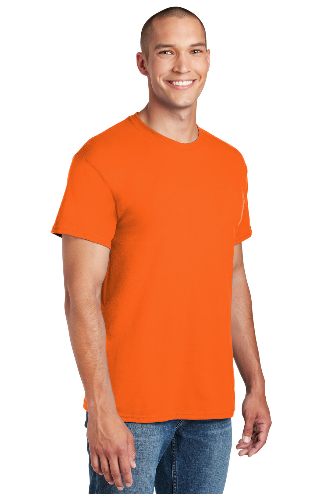 SOrange Gildan DryBlend 50 Cotton/50 Poly T-Shirt. 8000