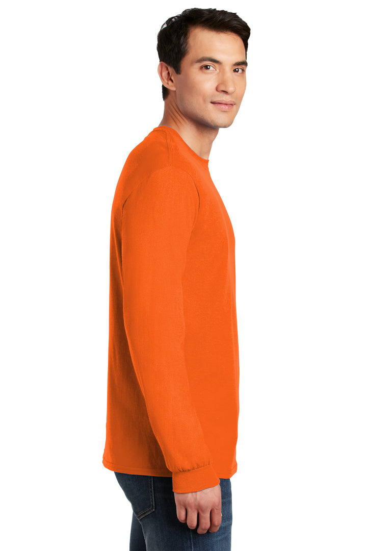 SOrange Gildan - Heavy Cotton 100% Cotton Long Sleeve T-Shirt. 5400