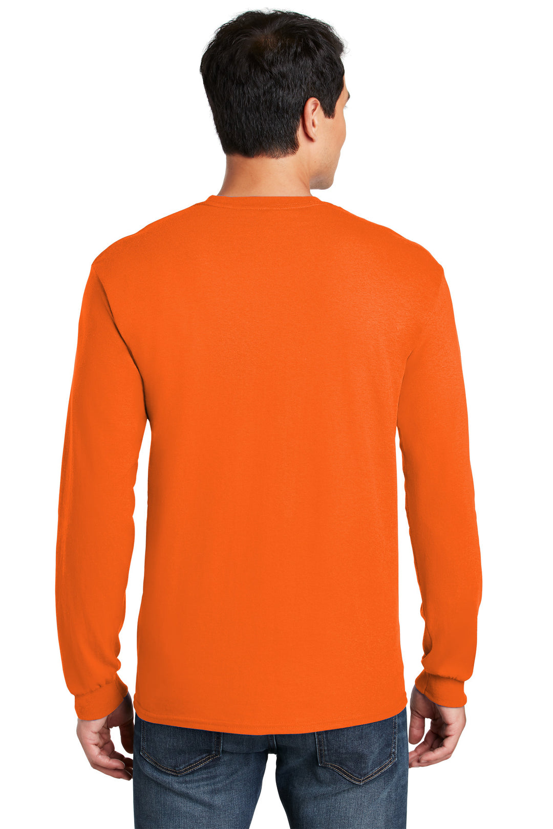 SOrange Gildan - Heavy Cotton 100% Cotton Long Sleeve T-Shirt. 5400